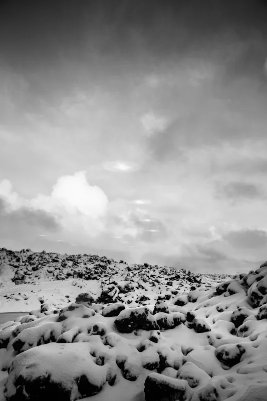 Lunar landscape (black and white)
