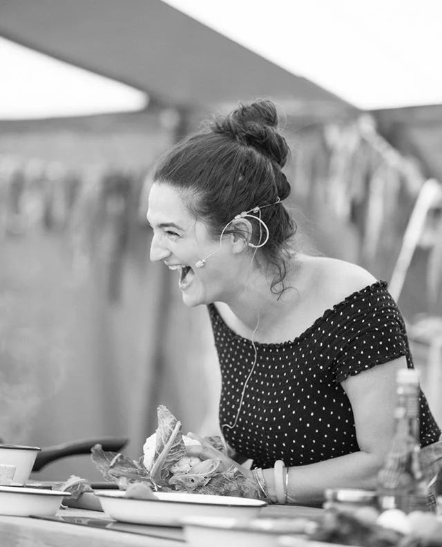 A lovely shot of the wonderful @ellypear in action @valleyfest sharing the secrets of her world famous frittata! 
#chloeandcamera #foodphotography #foodstylists #canon5dmark1v #sheshoots #slowfood #instagood
#bristolphotographer