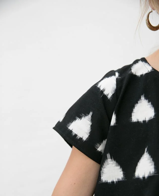 Details from the recent shoot for @shaktimaryshop with the excellent @tilly_webber modelling the Black and White Triangle #Ikat dress.
These pieces are stunning and selling out like hot cakes so get involved asap!  #chloeandcamera #shaktiandmary #eth