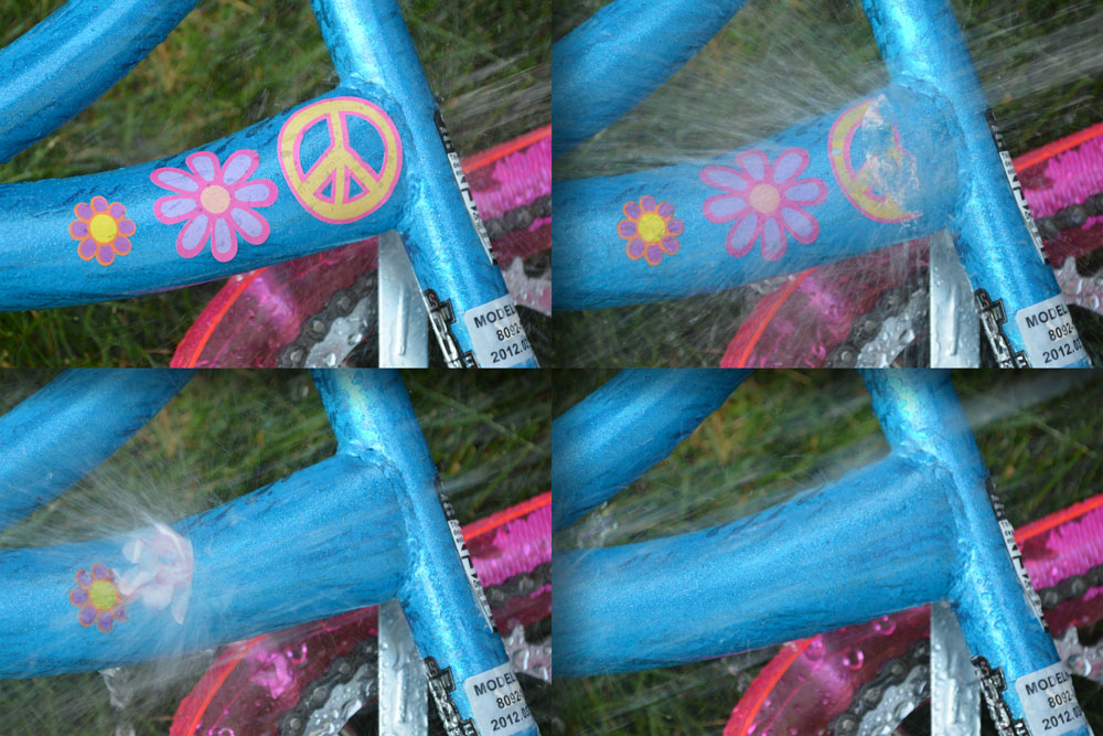 Dissolving Bike Stickers