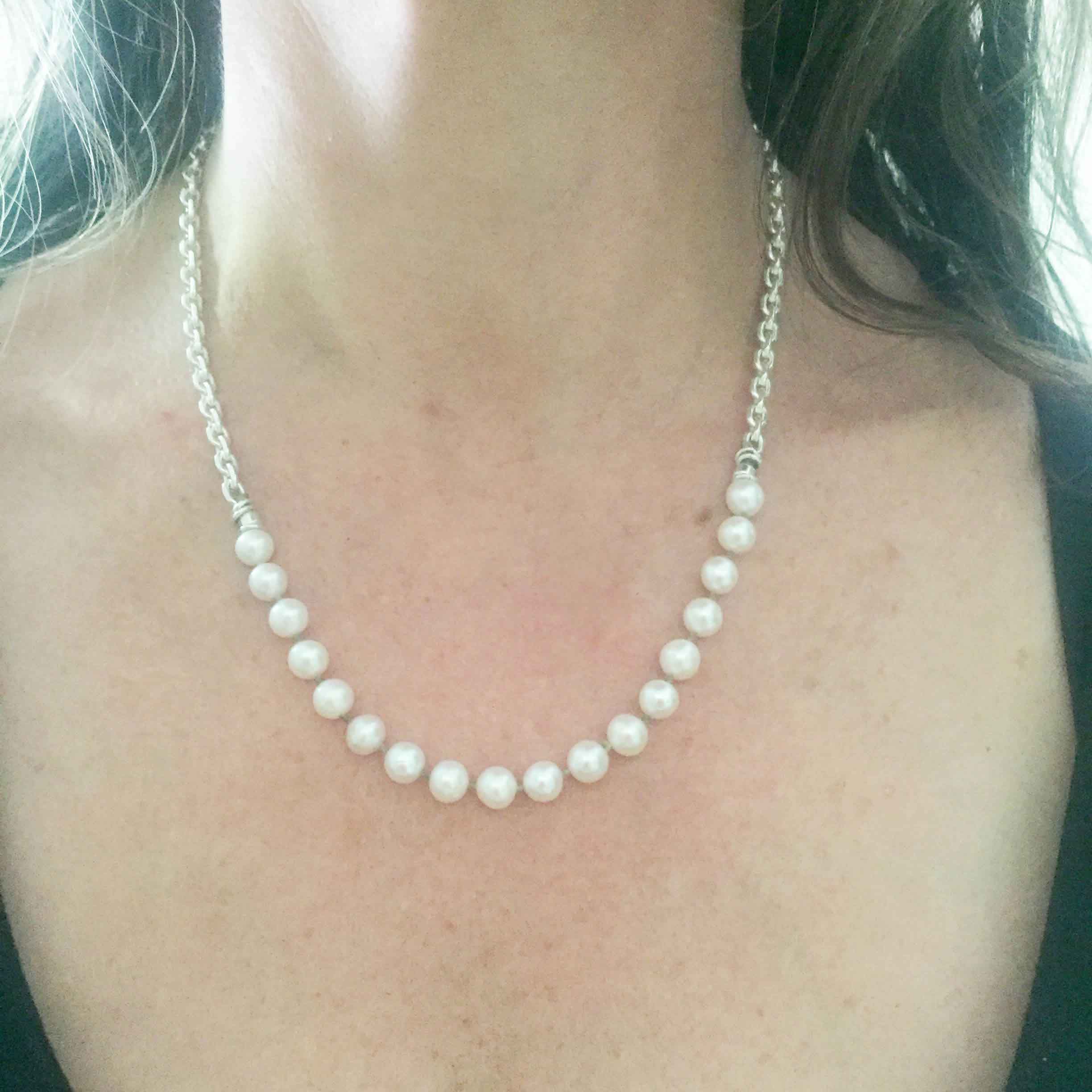 Heavy Metal Pearl Necklace — SHANA LEE