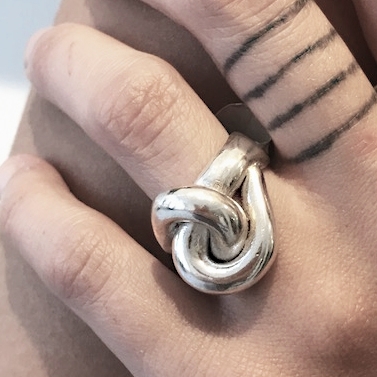 silver knot ring