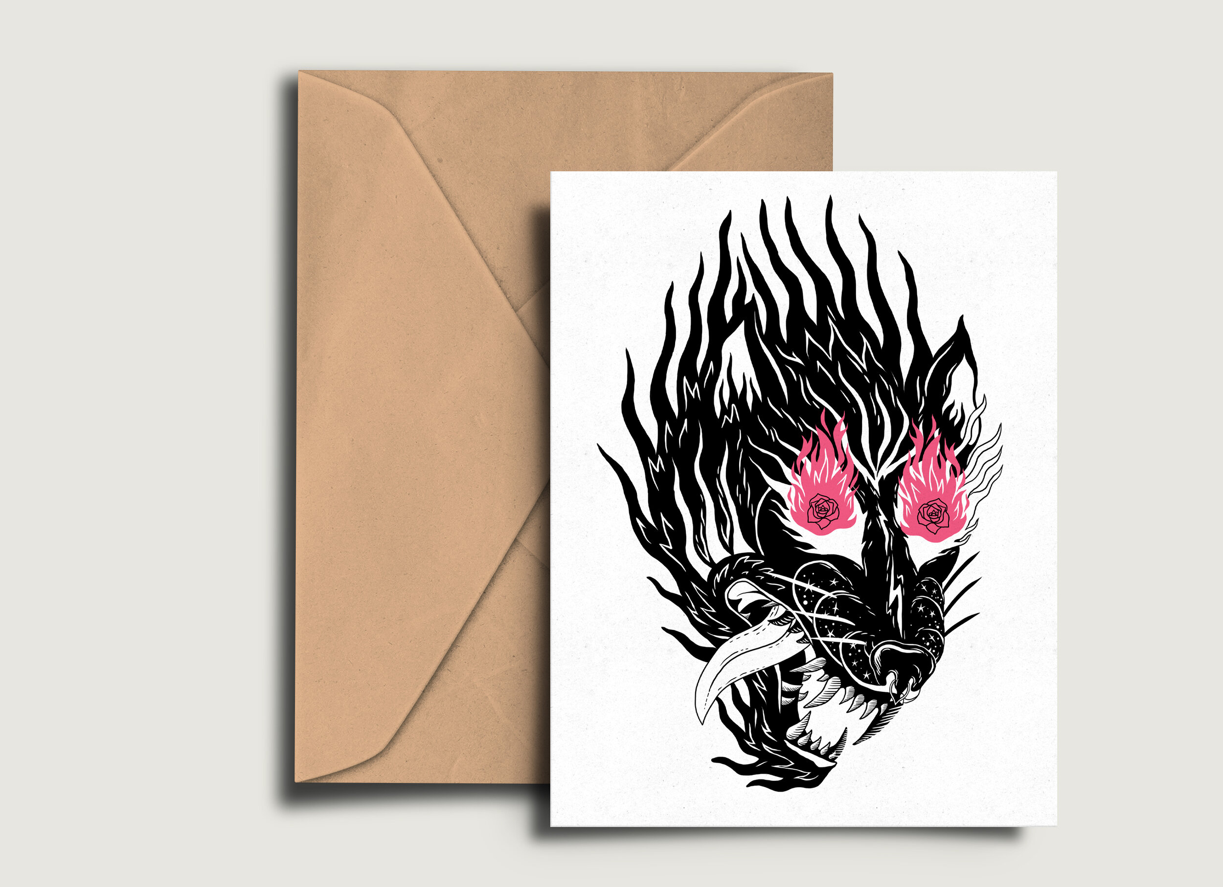 'I see fire' Greeting card