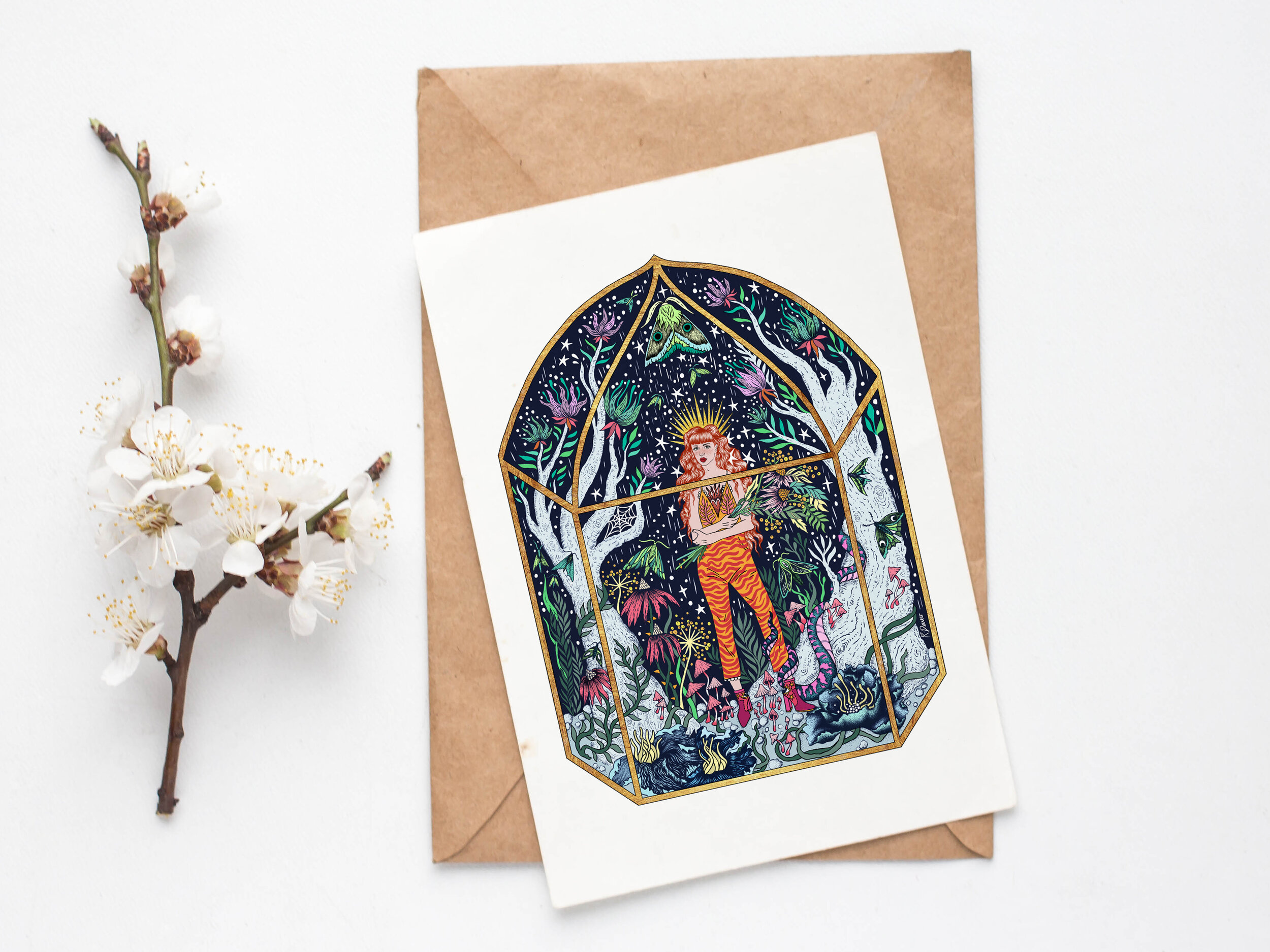 'Cage' Greeting card