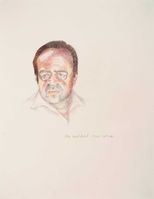   The Saddest Man Alive , colored pencil, 2007, 7" x 9" 
