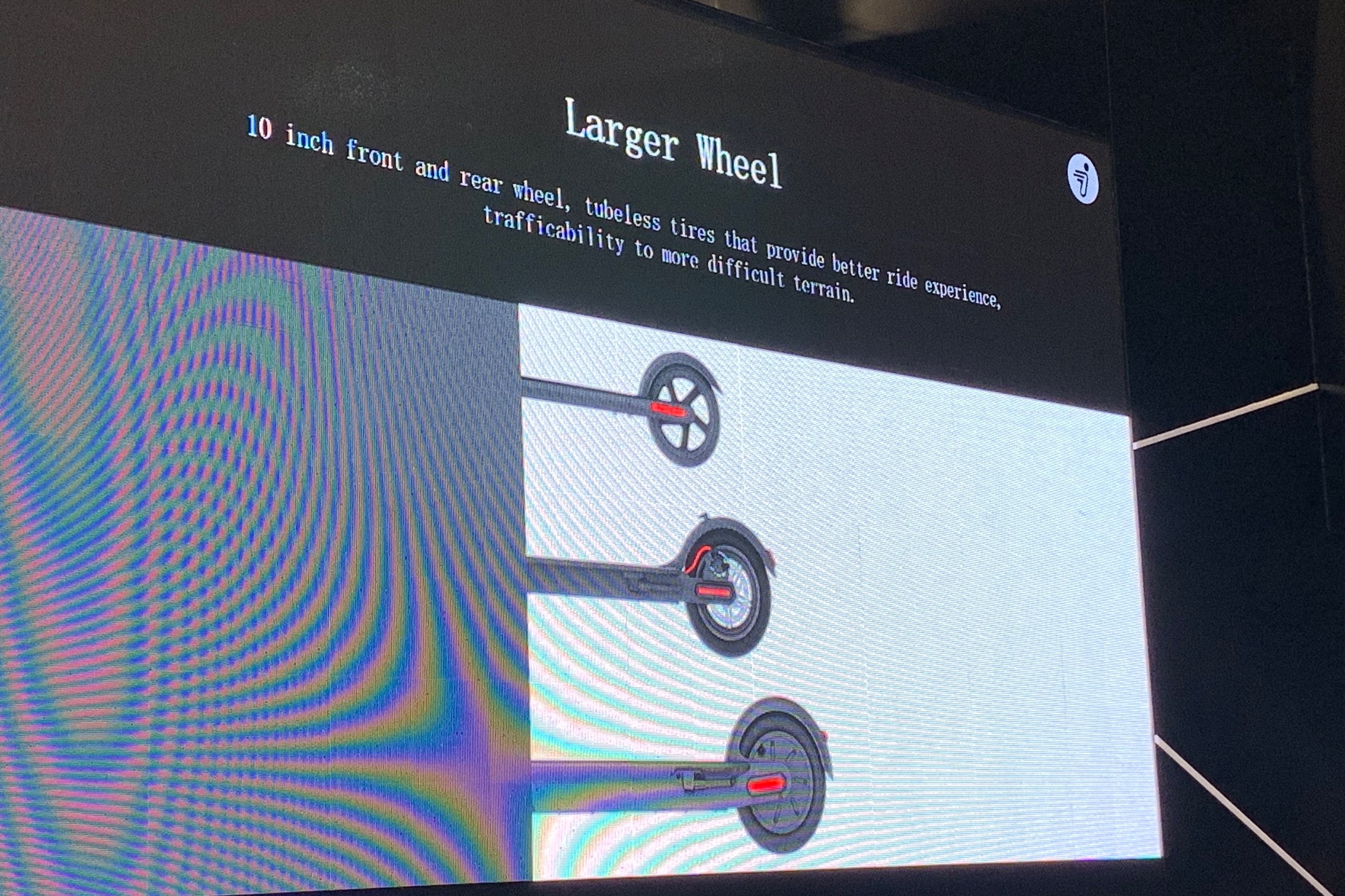 Larger wheels