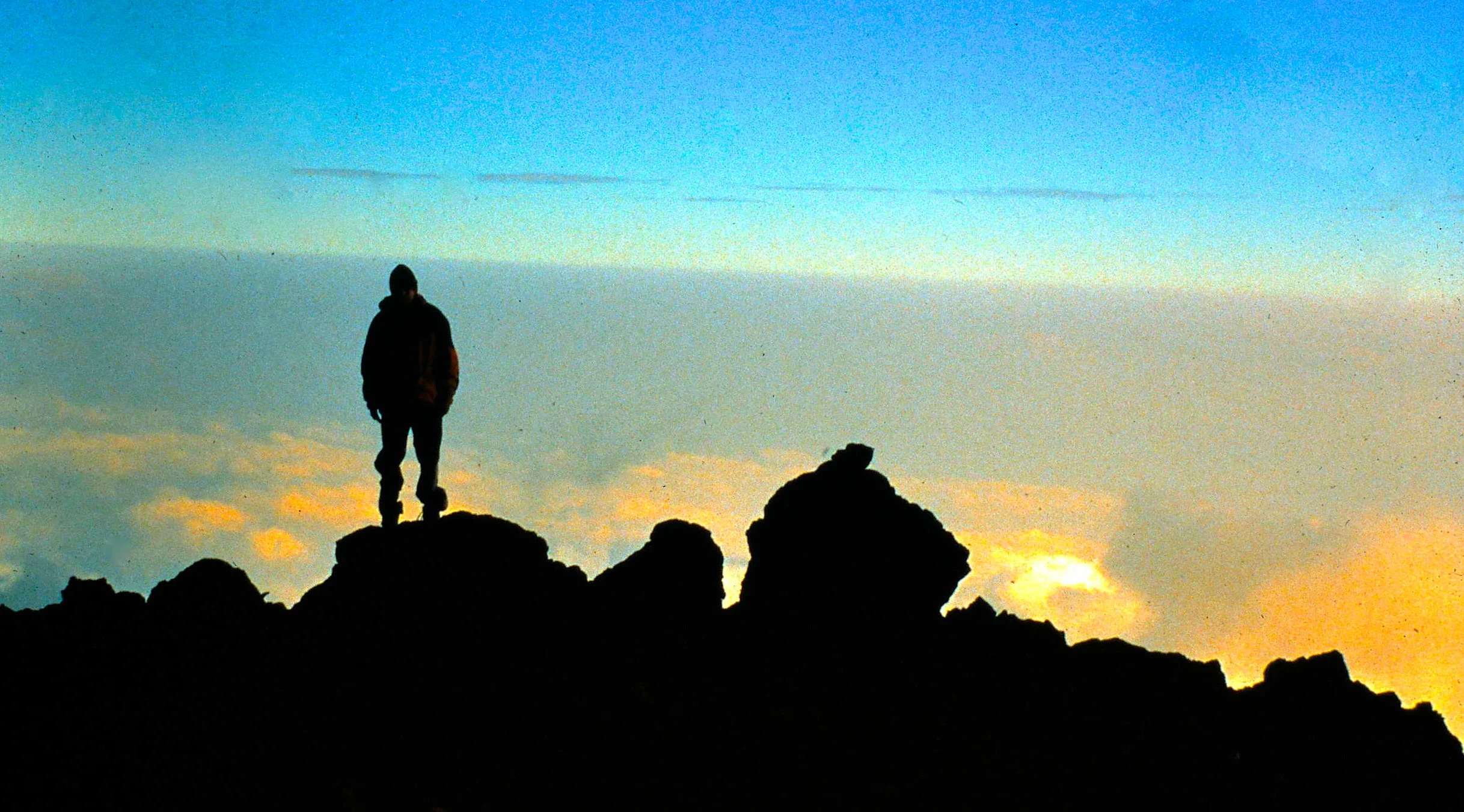 Looking out over Africa from Barafu High Camp on Kilimanjaro.