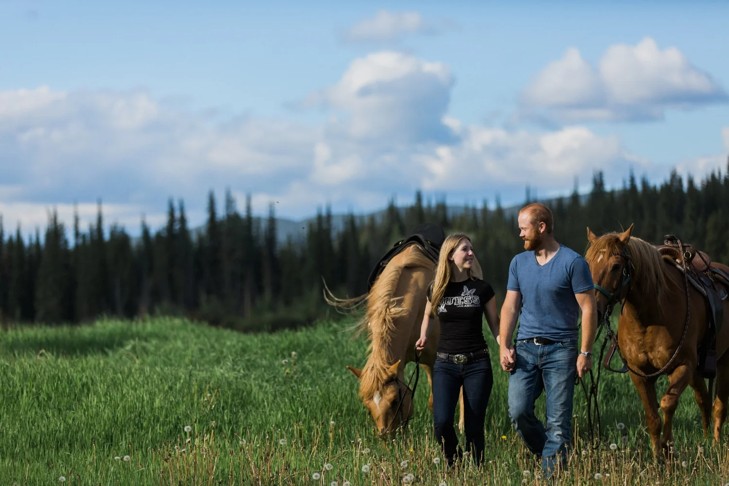 farm engagement session in the yukon