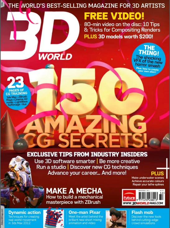 Work featured in 3d World Issue 150