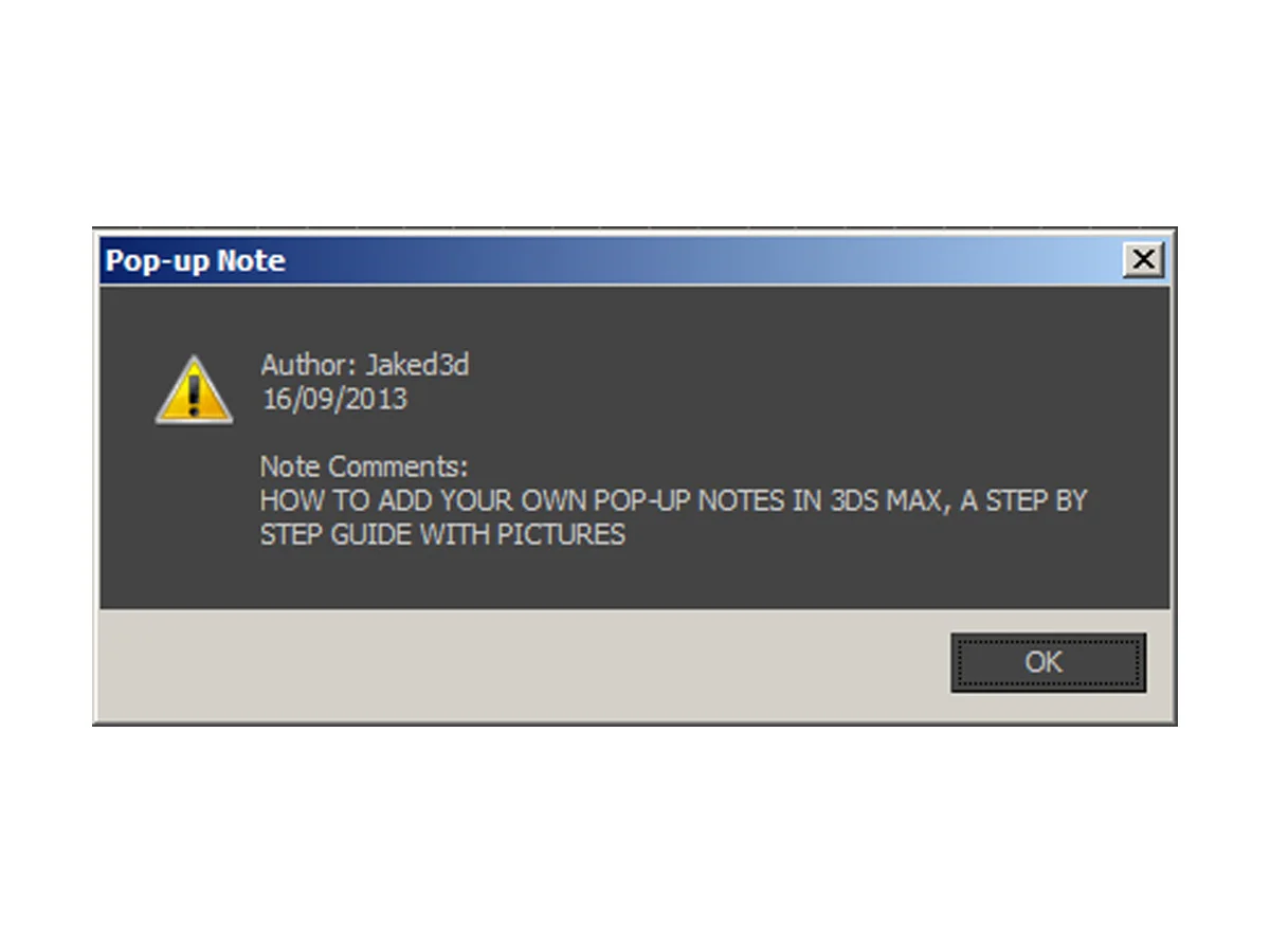 A 10 step guide on how to add a pop up notes in 3ds Max with pictures