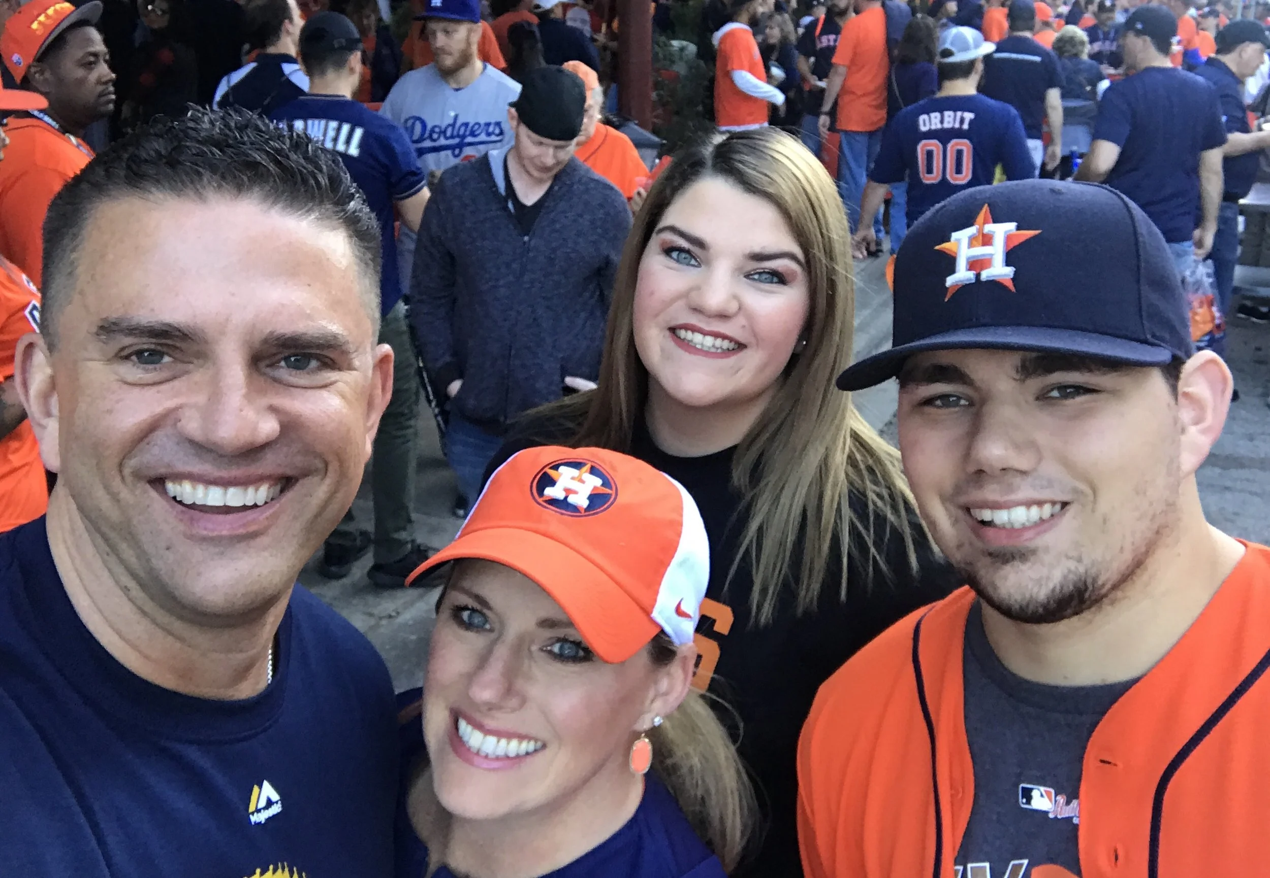 Enjoying the pre-game festivities with my sister Paje’, my nephew Tanner, and my niece Madison. Our smiles would be even bigger at 12:38 a.m. central time on October 30, 2017!