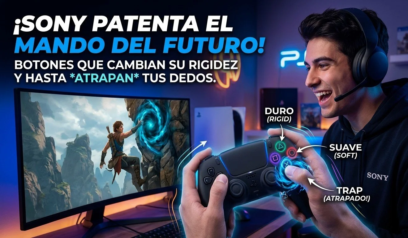 Sony imagina el futuro de los mandos con botones que cambian de dureza y podrían incluso "atrapar" los dedos