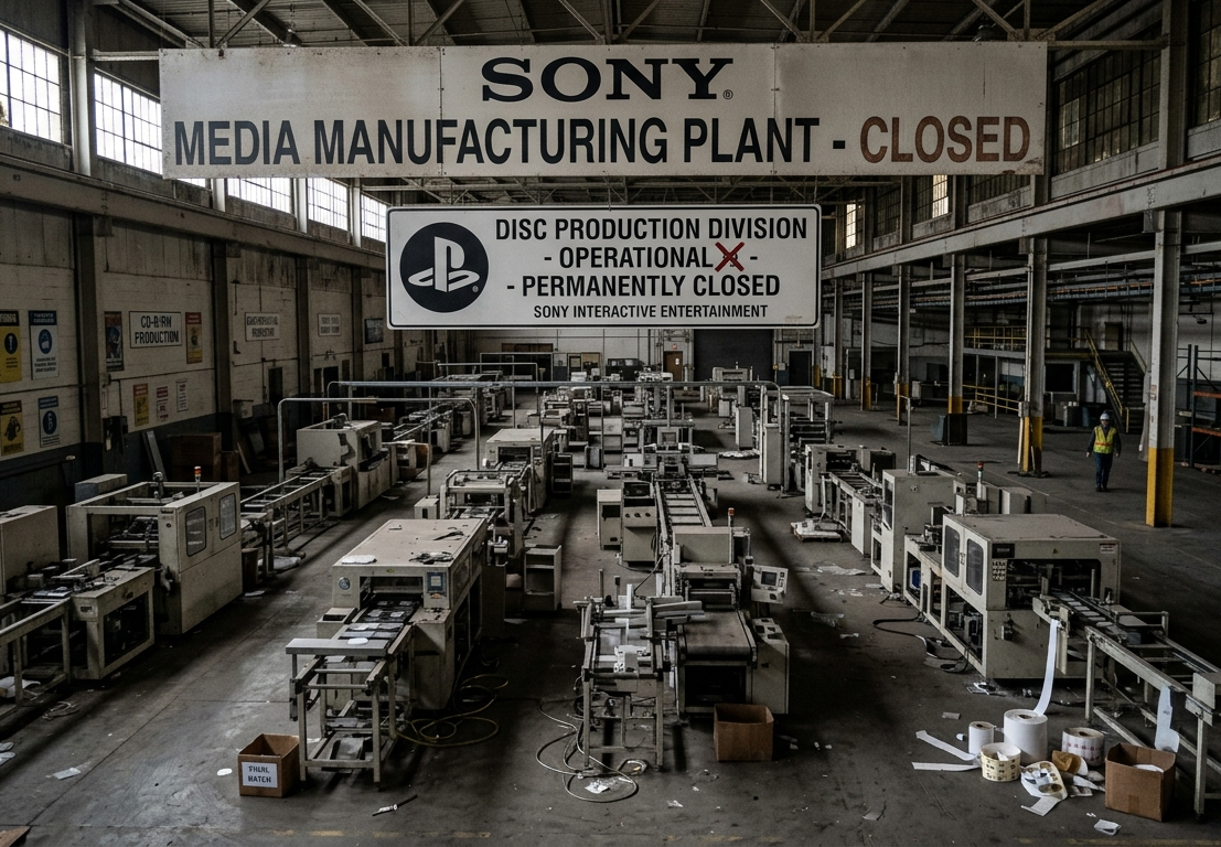 El fin de los juegos físicos era una posibilidad: Sony llevaba años reduciendo su producción de discos y cerrando fábricas