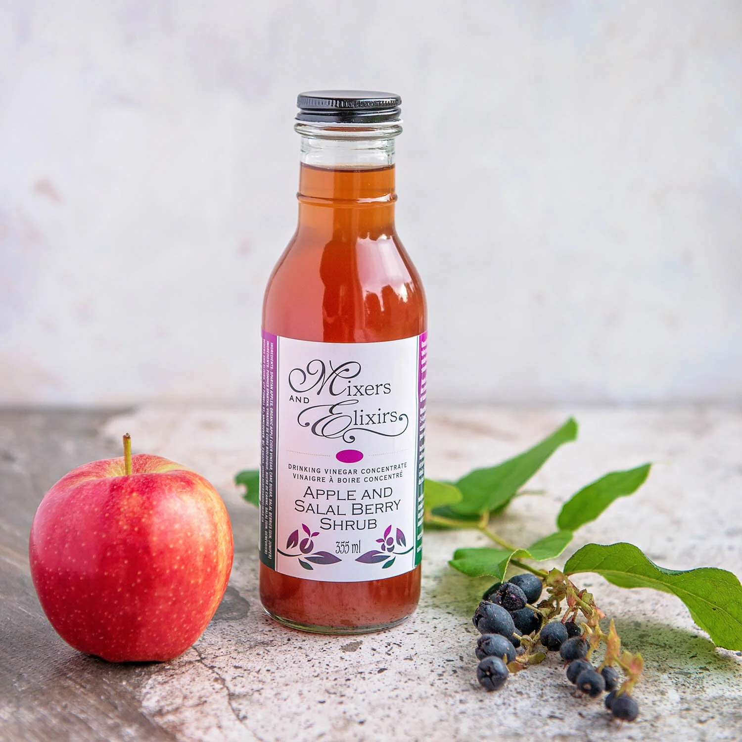 Apple & Salal Berry Small Batch Shrubs Vancouver — Mixers and Elixirs