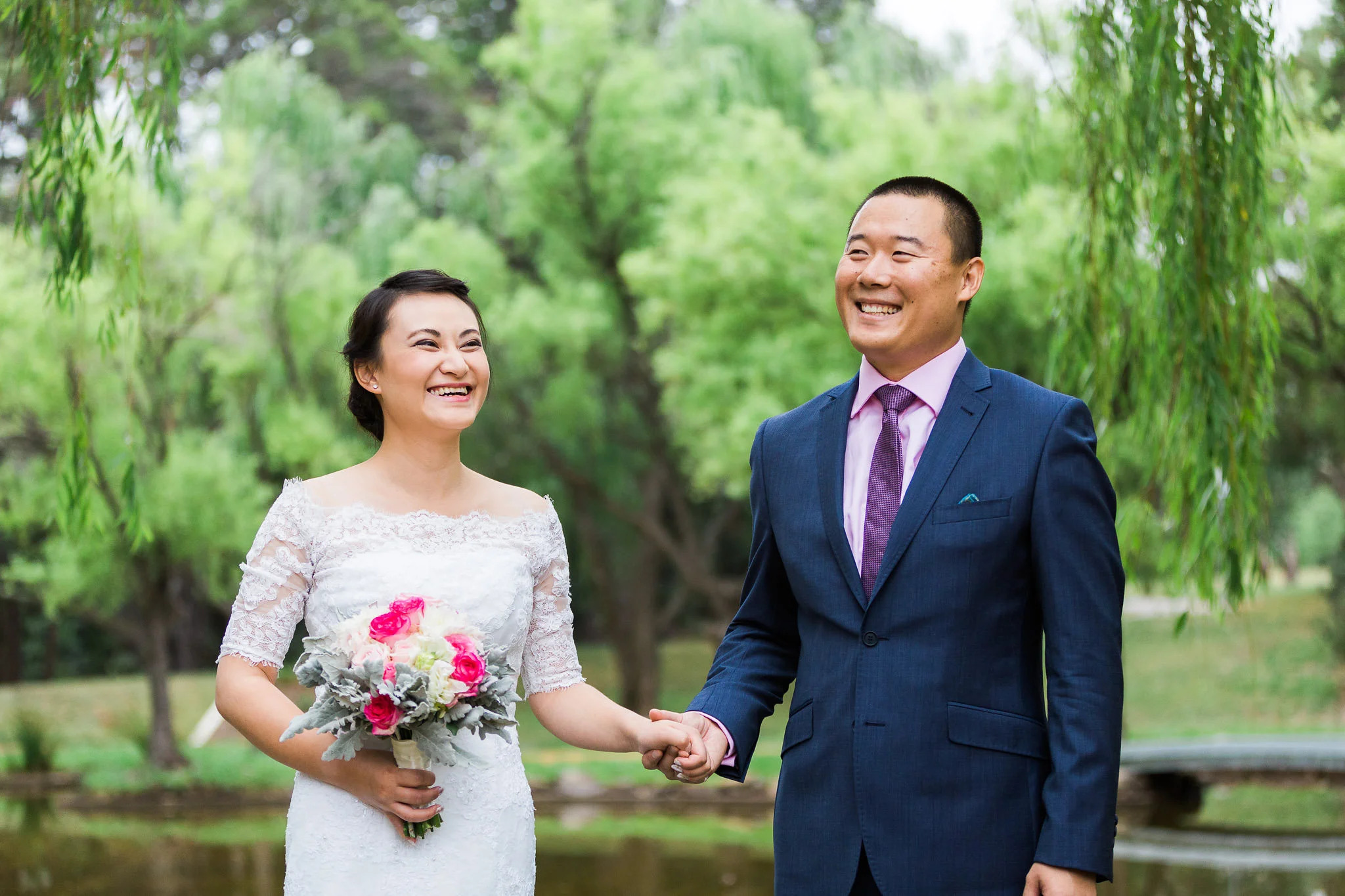 Happy couple about to be married - Canberra Small Wedding in Western Creek