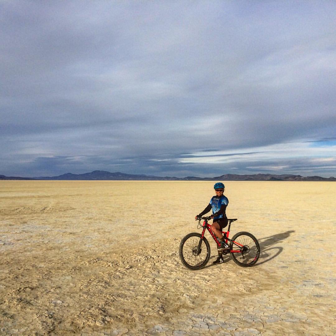 Riding a Cannonade "Habit" I've named "Lady Bug" in the Black Rock Desert.