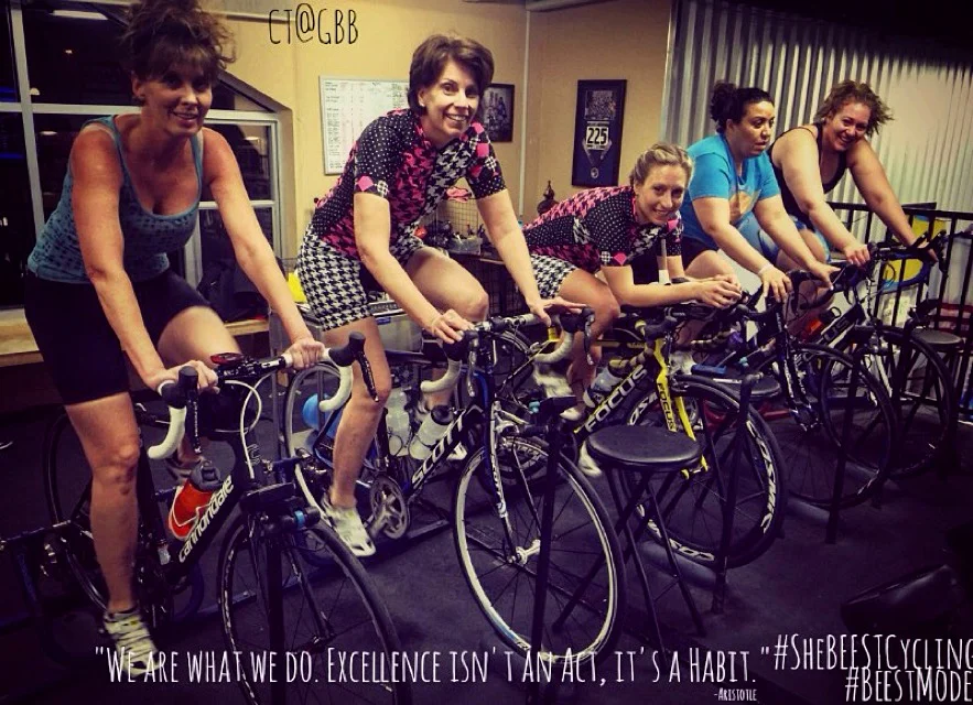 As a Shebeest Athlete Ambassador, wear very cute, colorful kits. I also get to ride with lots of female athletes in the Reno-Tahoe area.