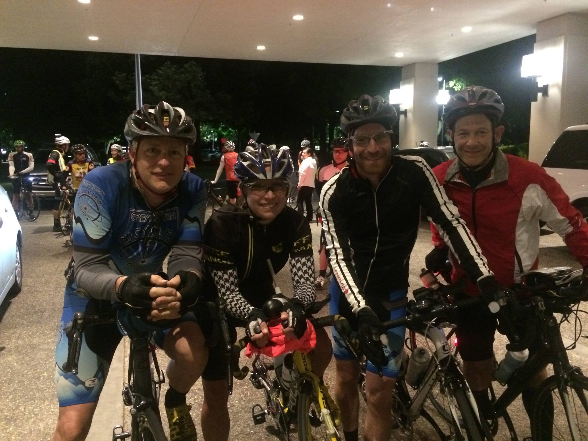 The only photo actually taken on race day which features our group from Reno who decided to tackle this thing. From left to right: Rich, me, Jason and Paul. 