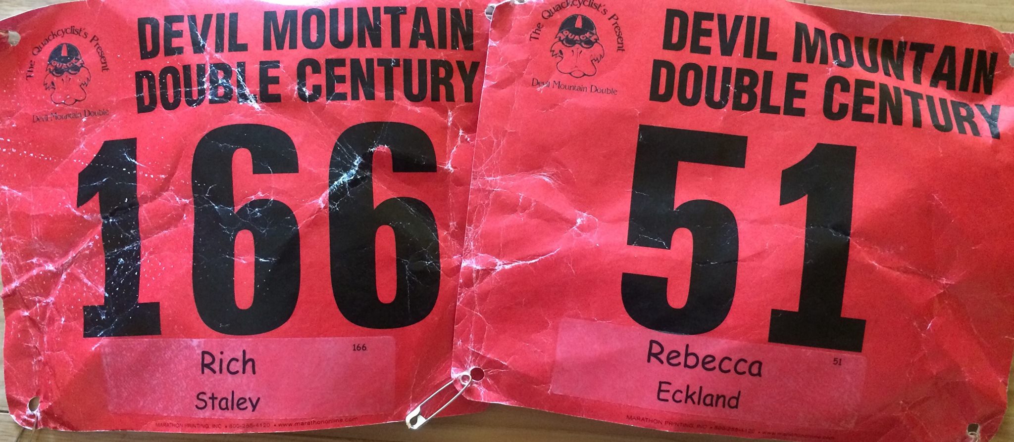 Bruised, but not torn apart: Rich and I finish the DMD in personal-record time. 