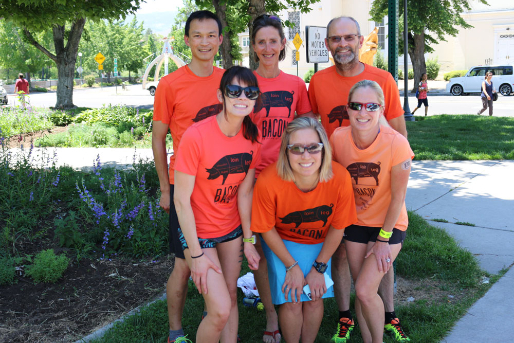 Team "Six Strips of Fried Bacon" at the start. 