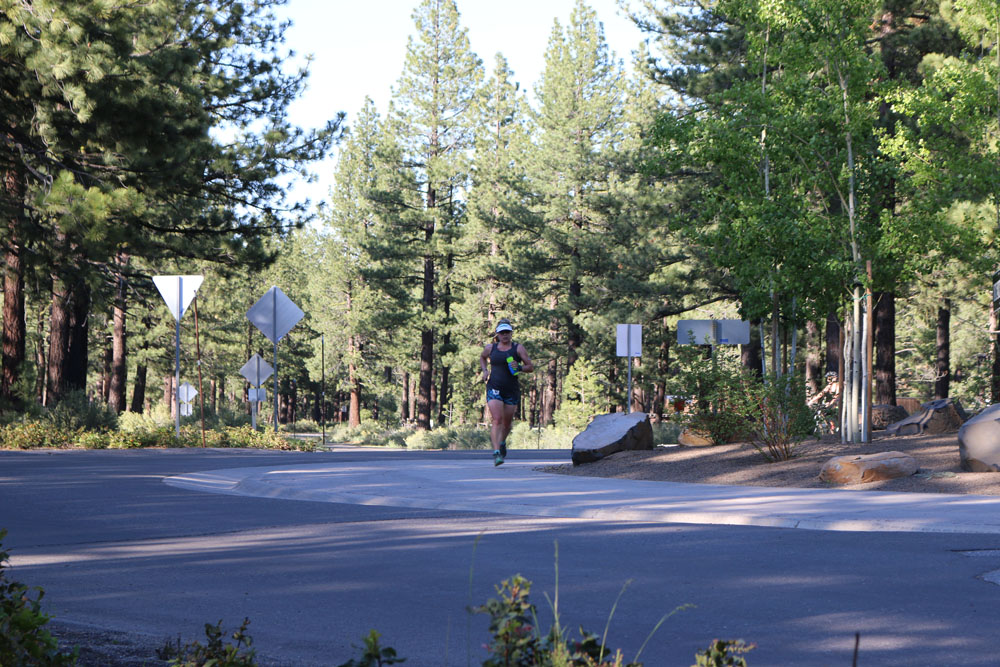 My first race leg-- nice, shady and relatively cool.