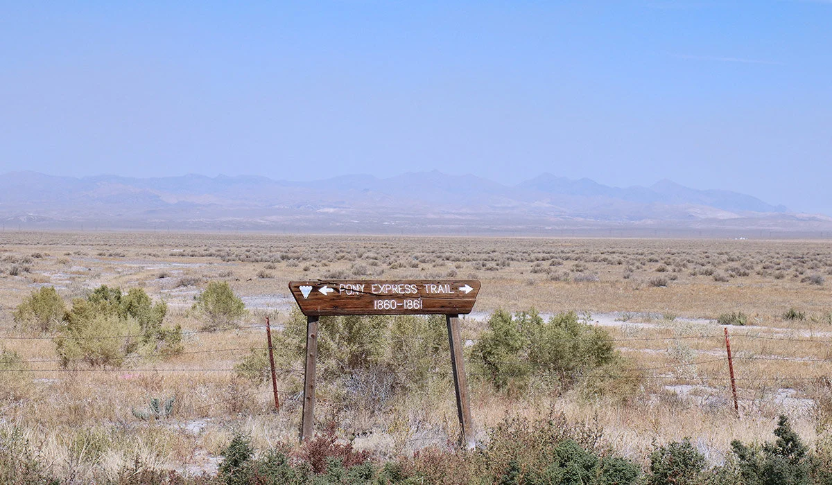 For the most part, Highway 50 follows the original Pony Express Trail. This sign appears in the Dixie Valley.