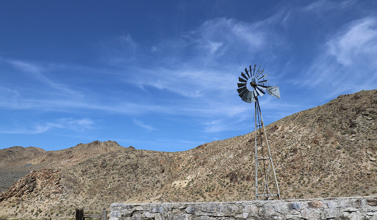 A windmill-powered water pump is all that’s left of an outpost for Pony Express riders. There wasn’t much water in the basin this year. Otherwise, I might have jumped in!
