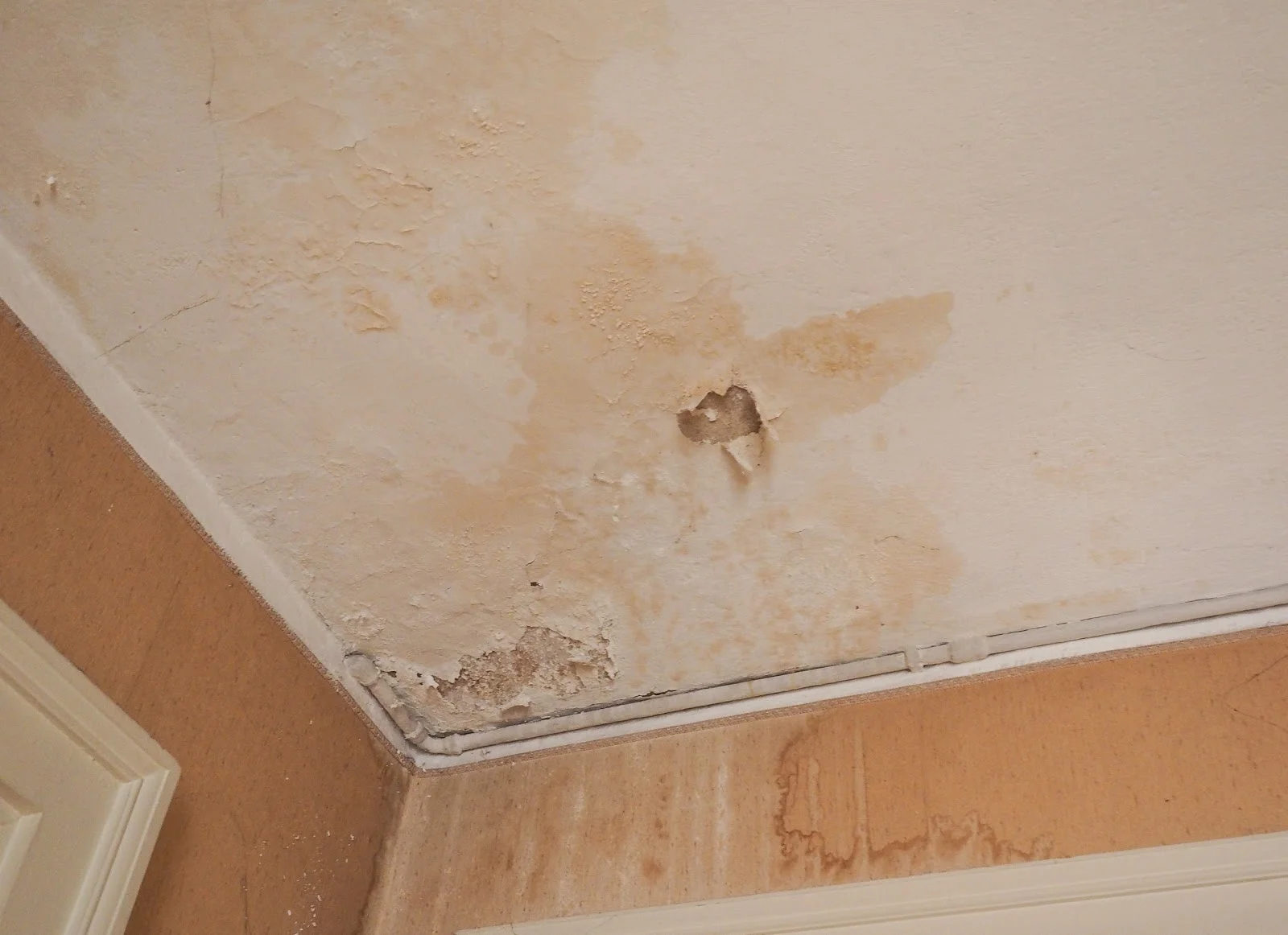 water pots on ceiling signs of roof damage.jpeg