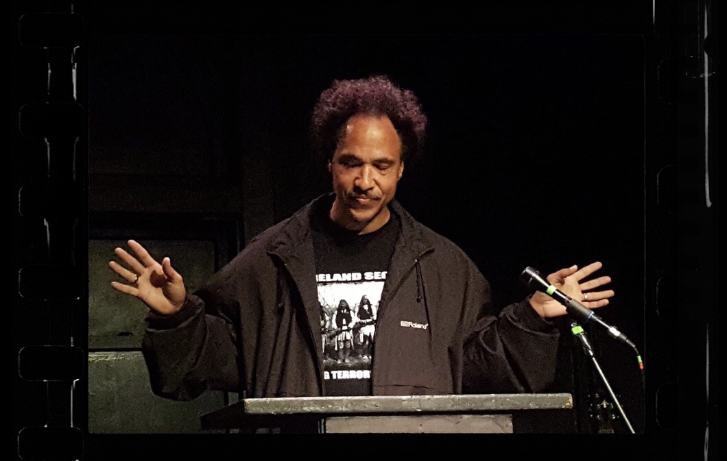 Terry Robinson' reading “Befriending Ivahn John” Photographed by Keith Martin