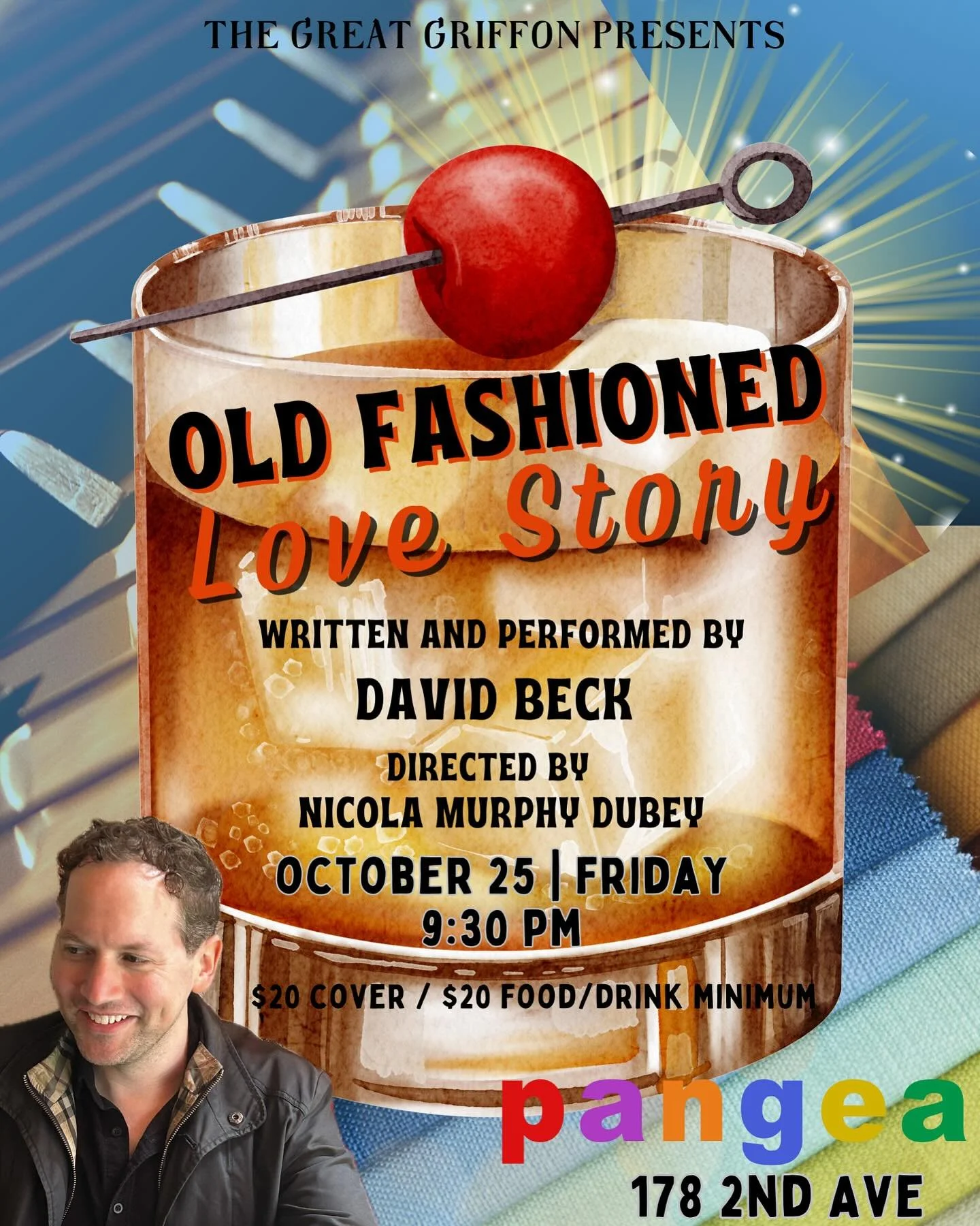 Our Seeking the Queer Voice series is back in a new space, the fabulous (and delicious!) @pangeanyc and with a brand new show, the autobiographical OLD FASHIONED LOVE STORY by our company&rsquo;s founder @davidbecknyc
Directed by @nicolasmurf 

Come 