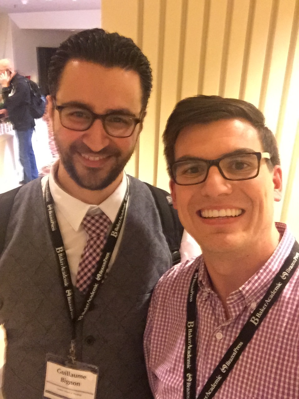 Always fun to have some time with my favorite former French atheist, Guillaume Bignon.
