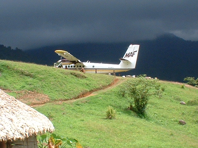 TwinOtter at top of our path.jpg