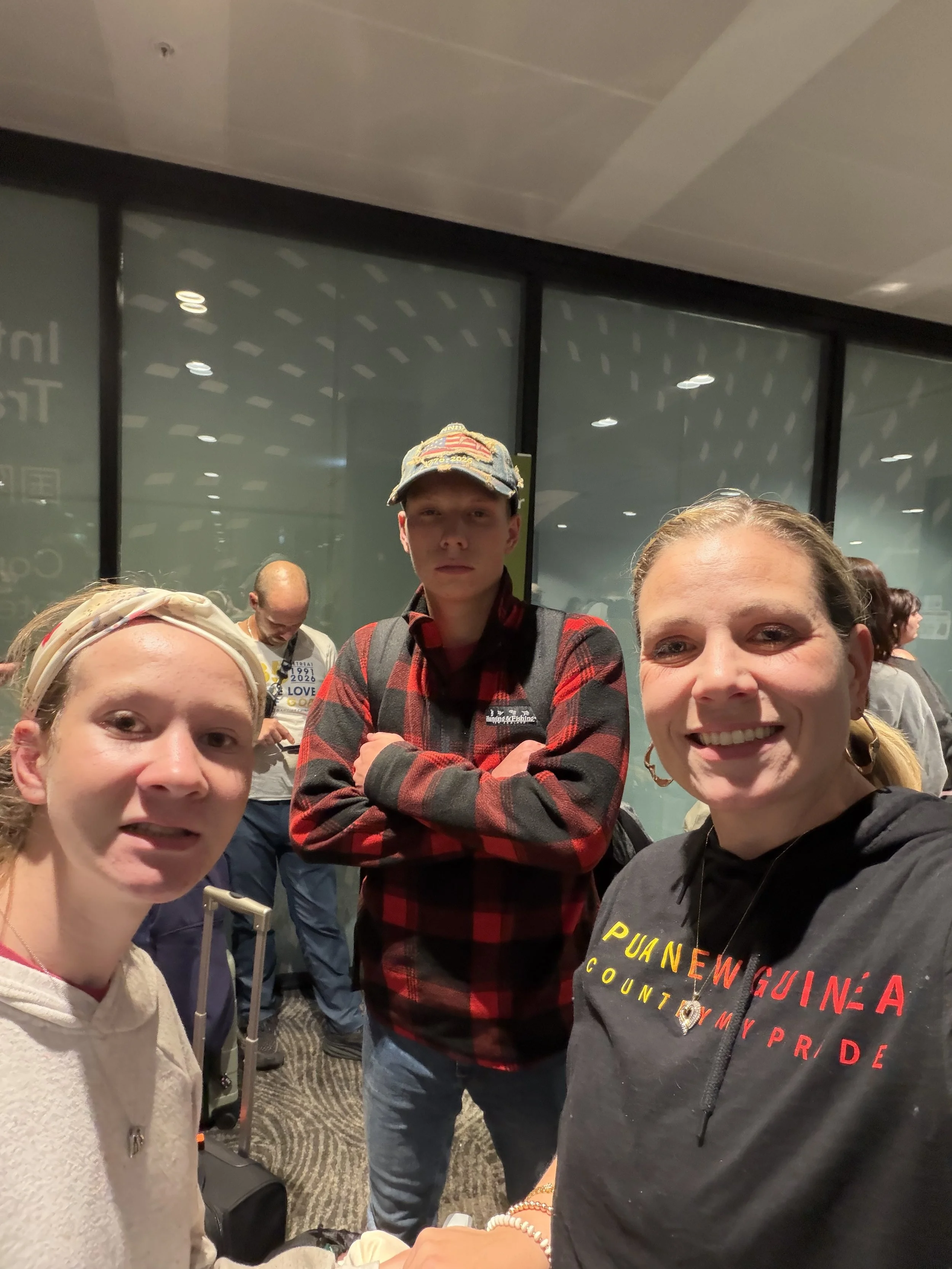 Going through security 