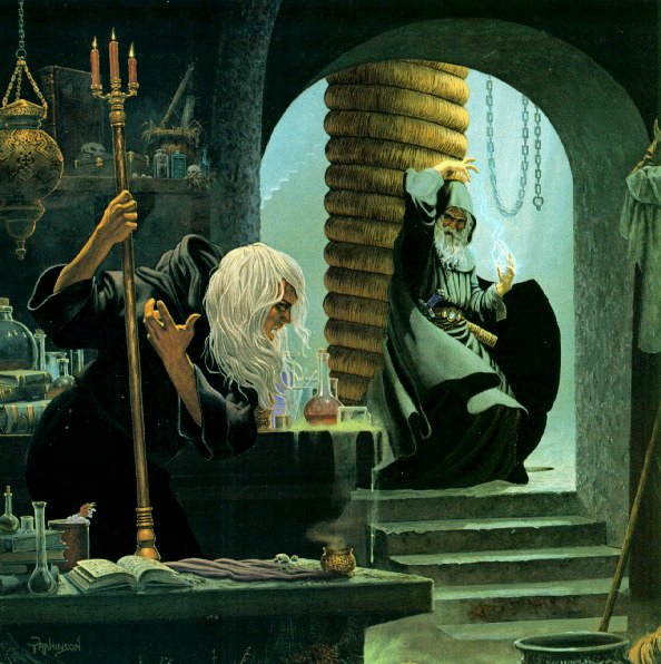 I've always liked this picture of these two archmages arguing.