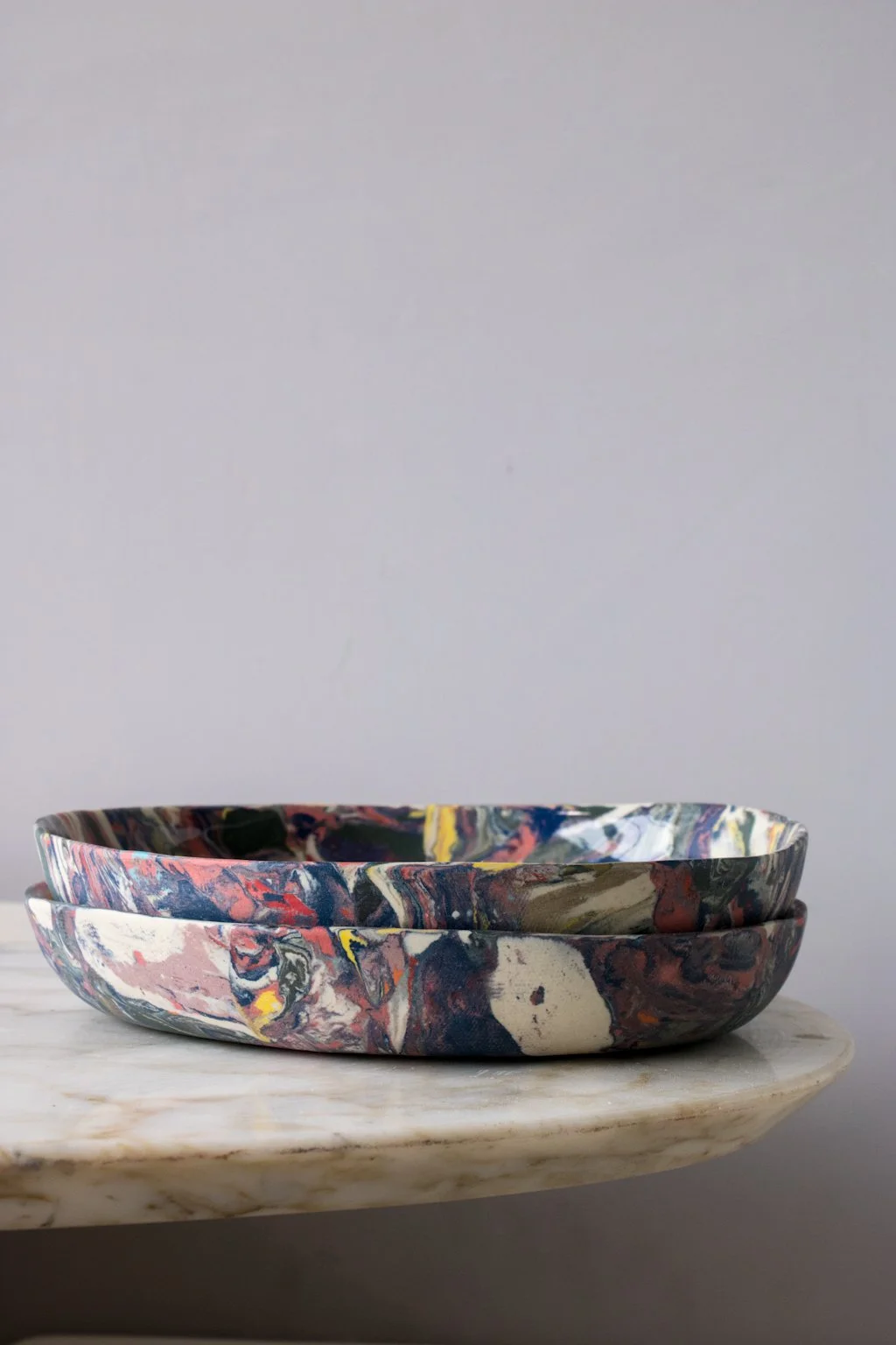 8" Low Bowls - Marble