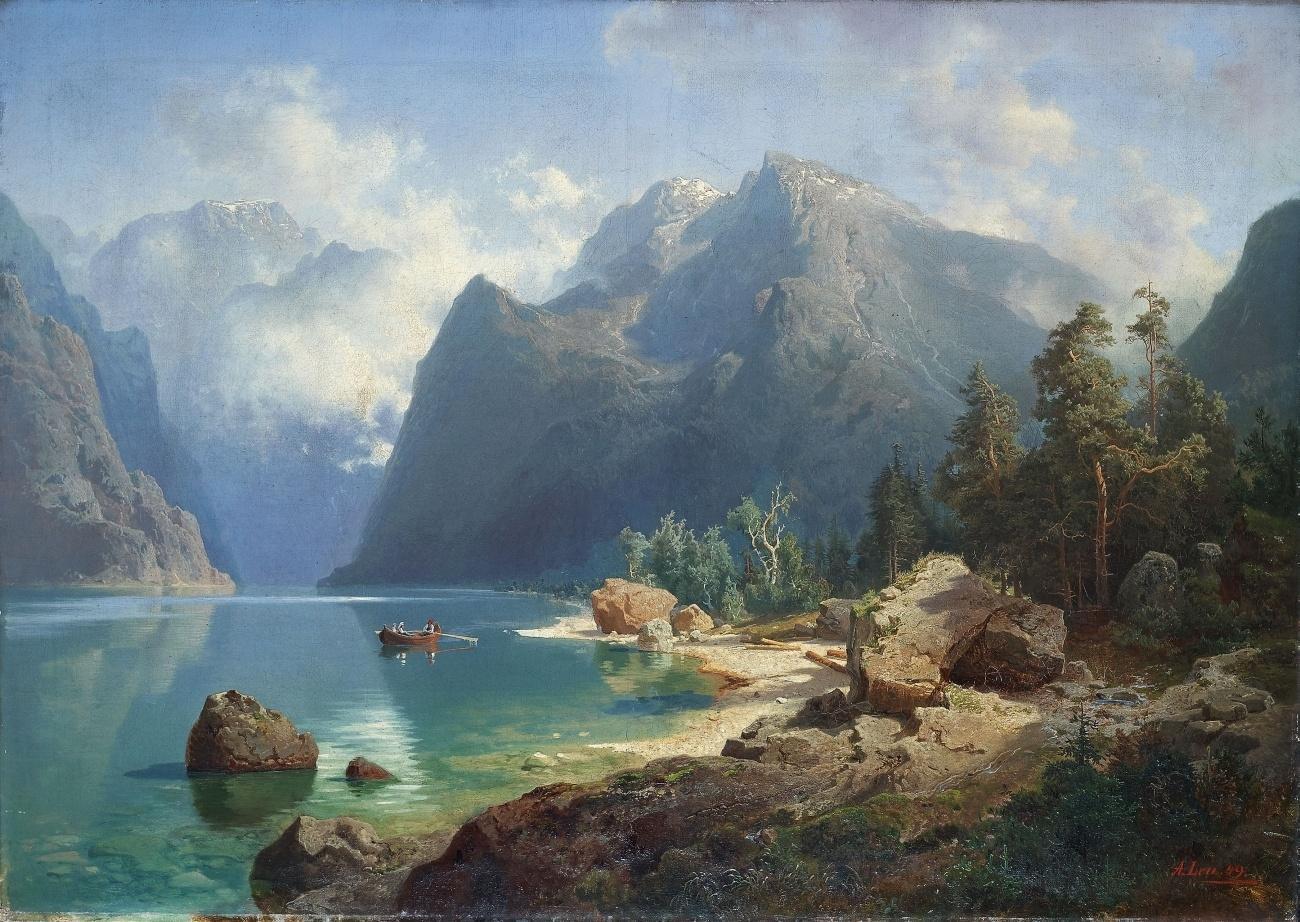 Norwegian Fjord Study by August Vilhelm Lou 