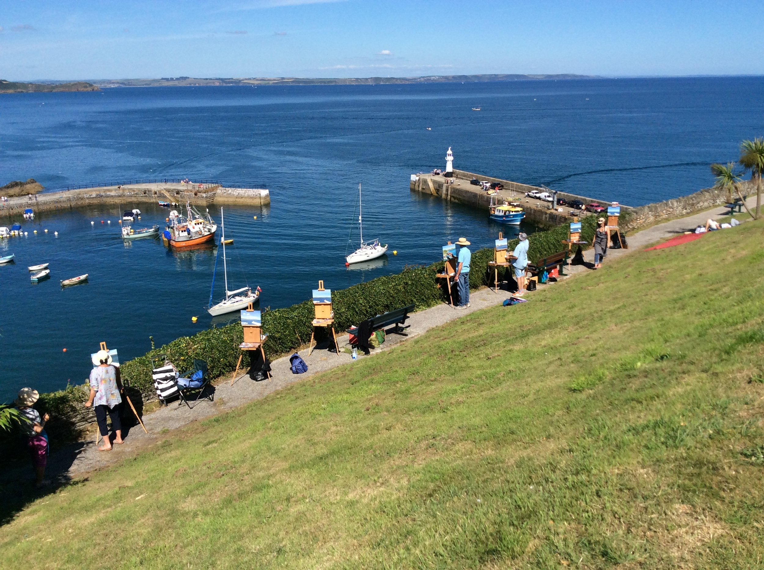 Our Students on Holiday in Mevagissey Harbour 2015