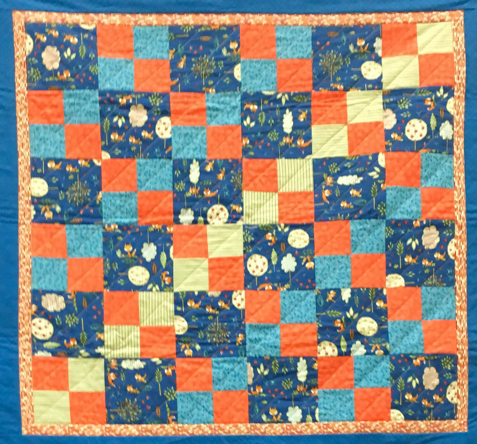 Fox and Fireman baby quilt-Janet H