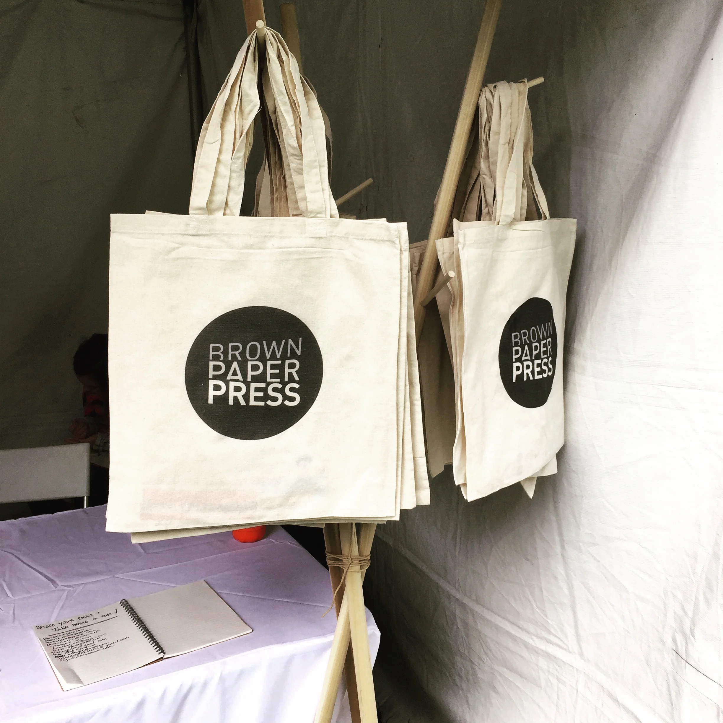 Want people to come to your booth? Give away free stuff.
