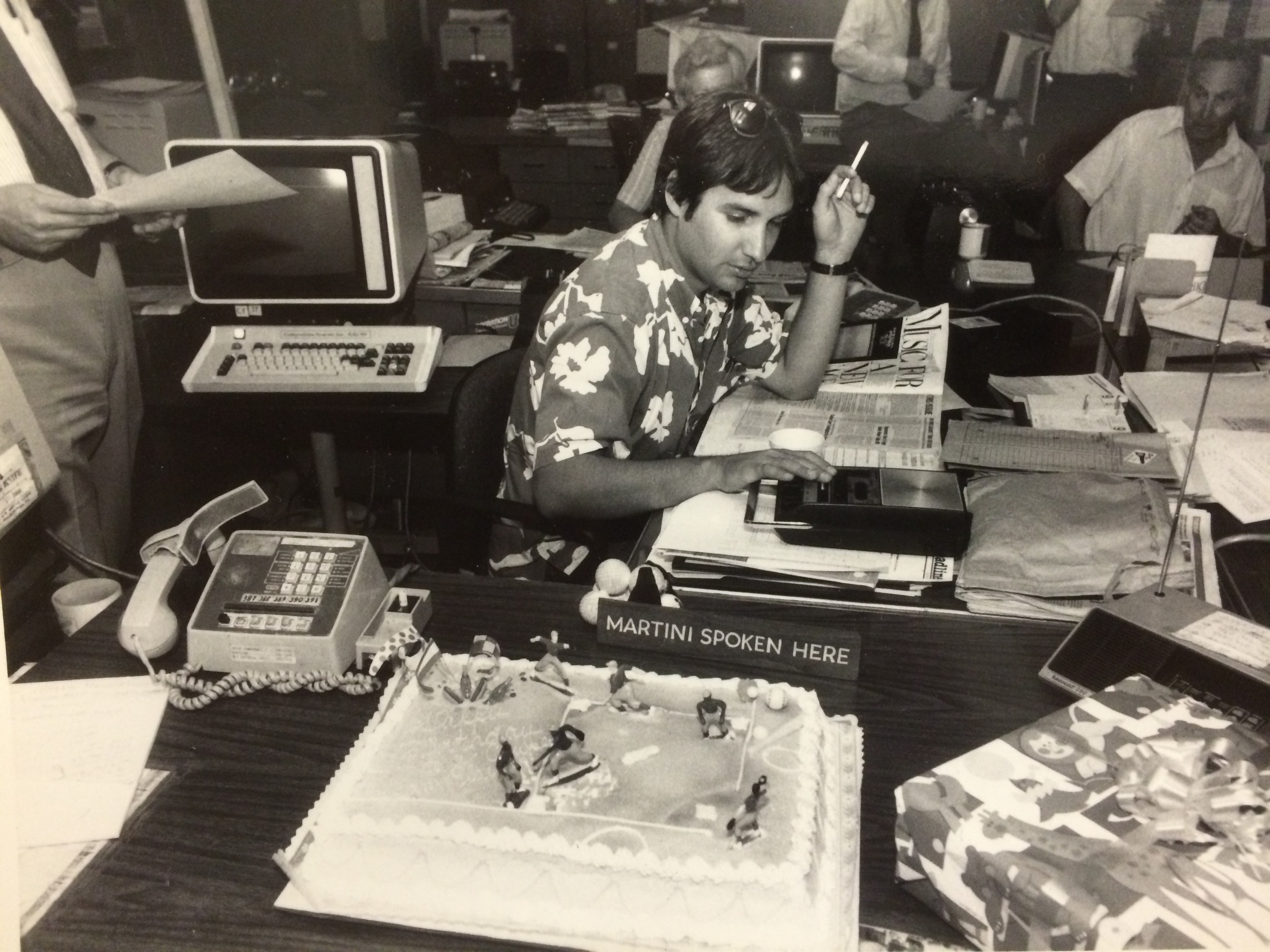 Tim Grobaty in the Press-Telegram newsroom: July 7, 1985