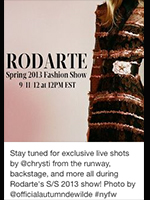 Rodarte SS 2013 Live Instagram Coverage