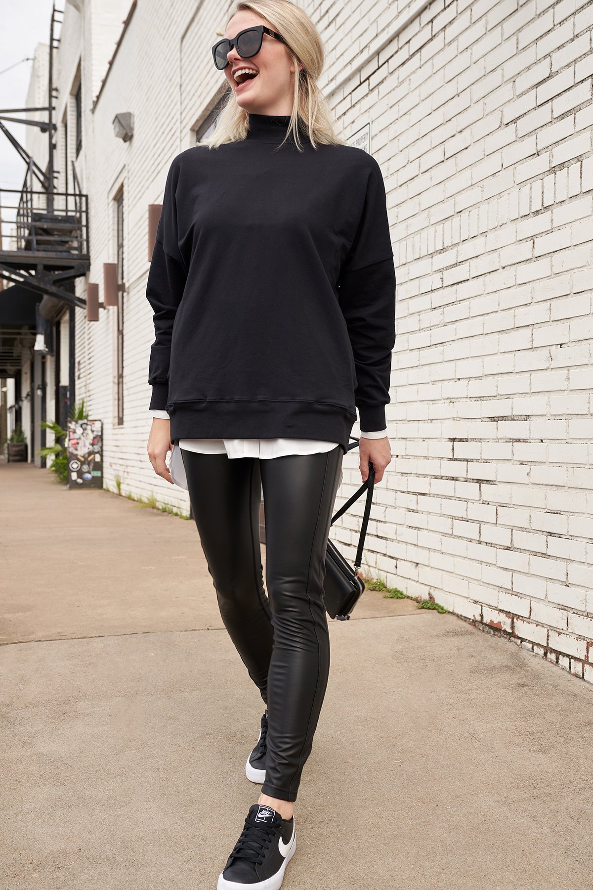 downtown vegan leather pant