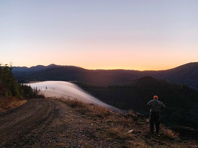 Sunrise with my dad at elk camp.