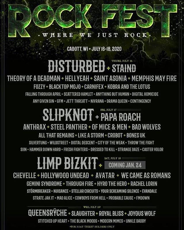 We are excited to announce that on Saturday, July 18th we&rsquo;ll be playing @rockfestwi! 🤘