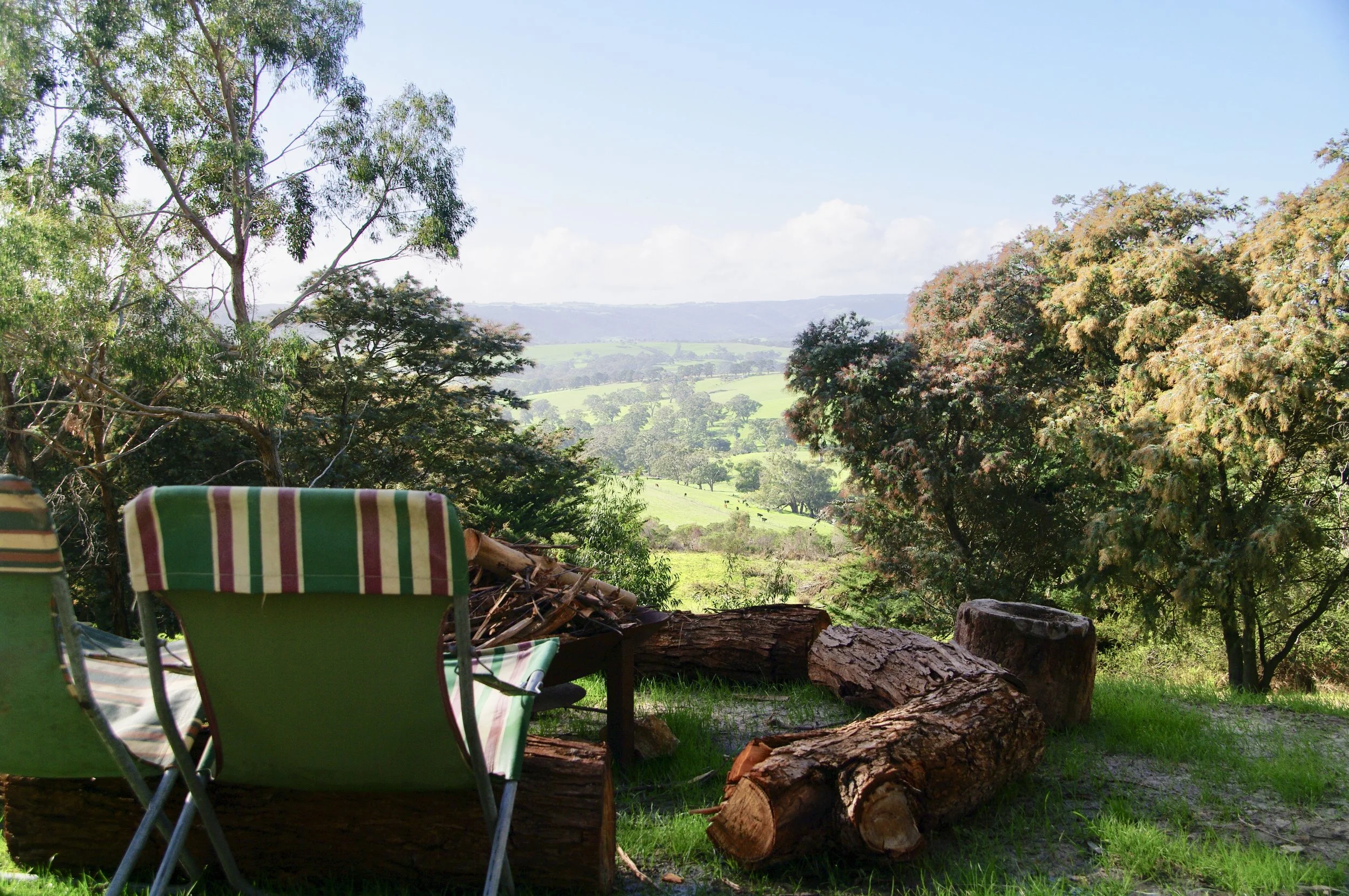 open fire with a view