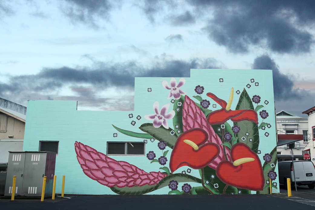 MURAL BY JET MARTINEZ ( @JETMAR1 ) ON FURNEAUX LANE IN DOWNTOWN HILO. 