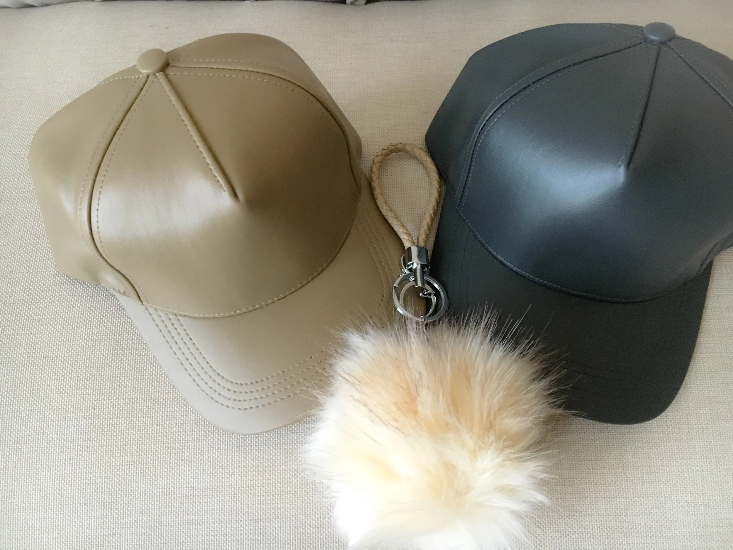 vegan leather baseball hat