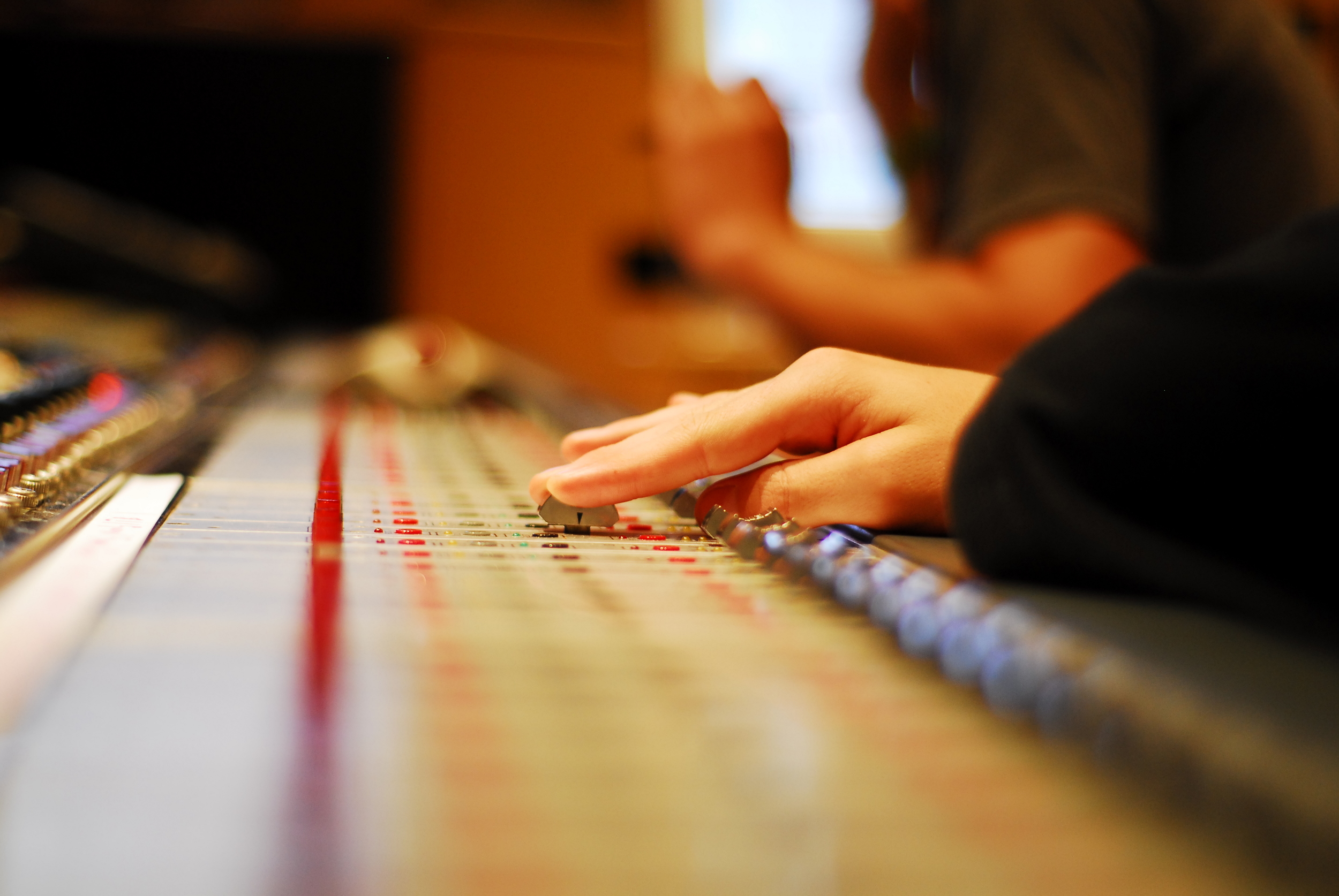 Audio Engineering & Music Production Career Track Campers collaborate during a mixing session