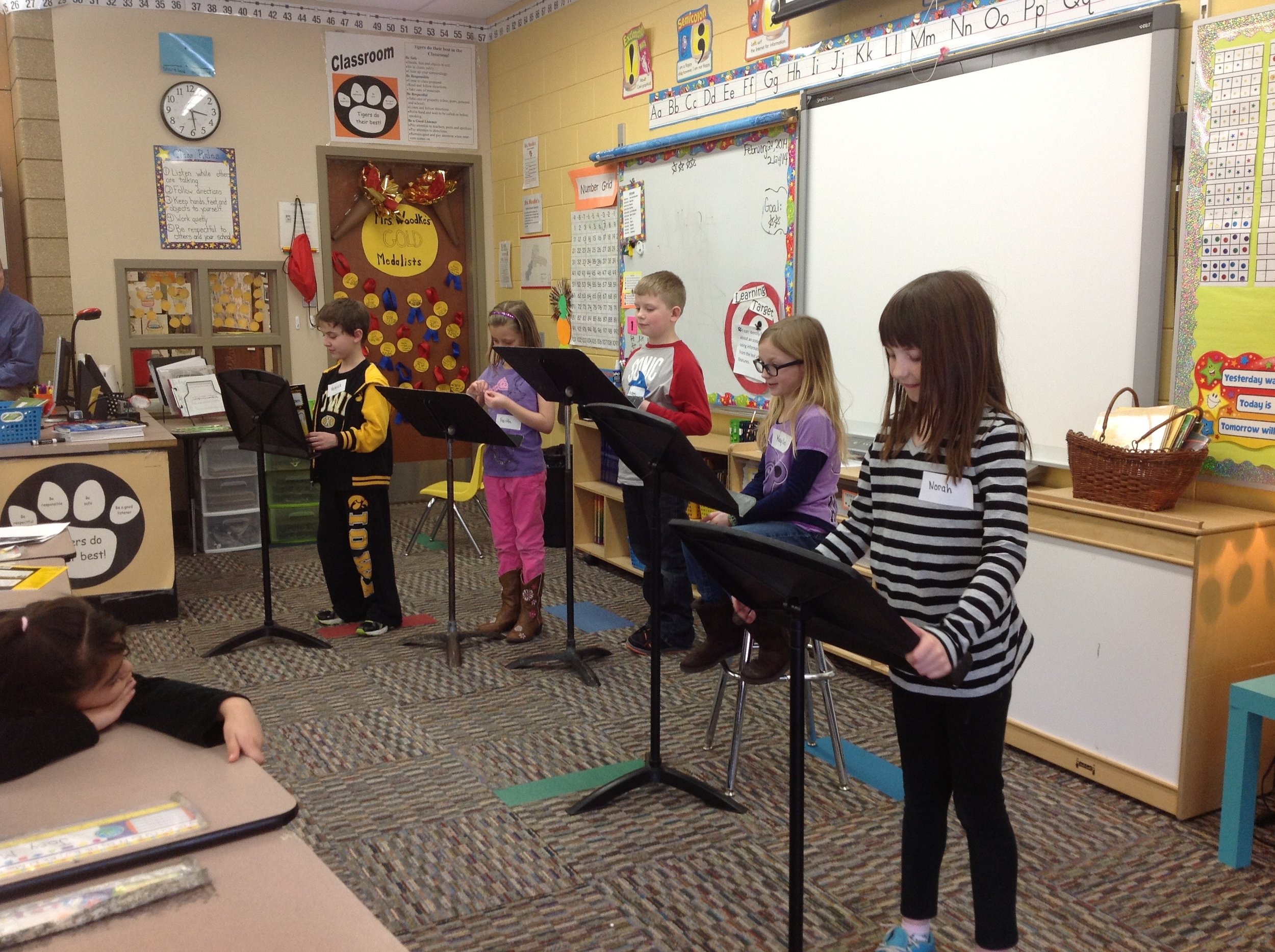 Students perform a Readers Theatre as a summation to a unit.