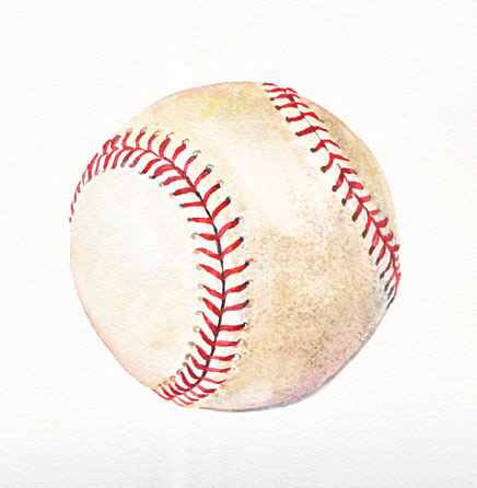 watercolor baseball